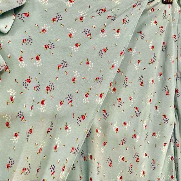 LoveShackFancy Jolene Silk Skirt in Blue - Picture 5 of 13